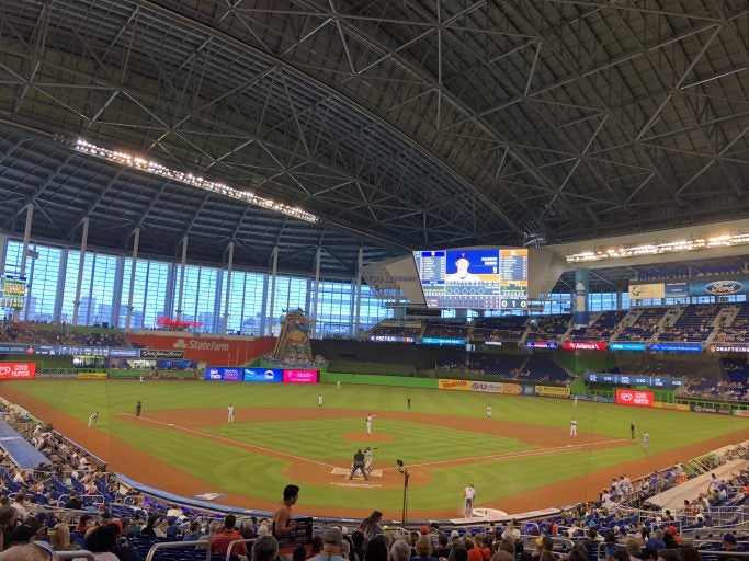 Interior of Marlins Park