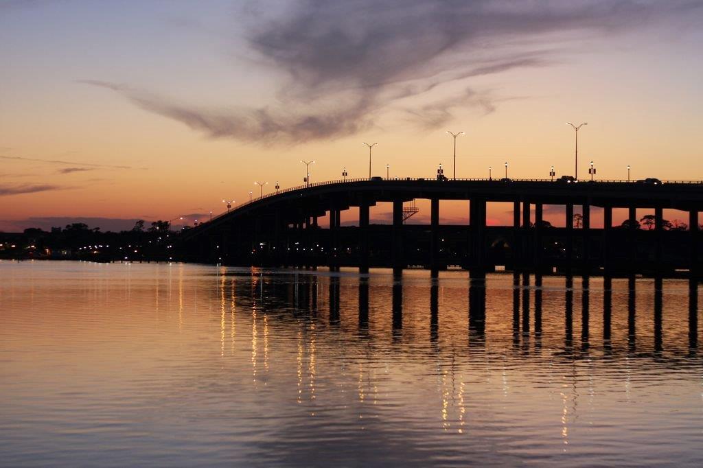 bridge at sunset