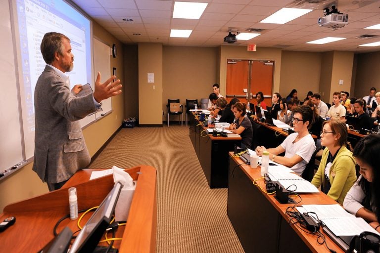 Teacher in classroom