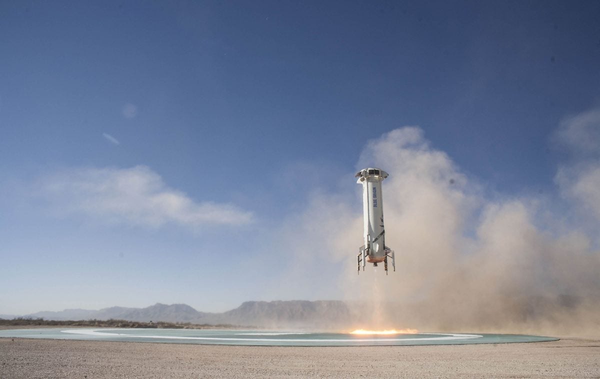 Blue Origin liftoff