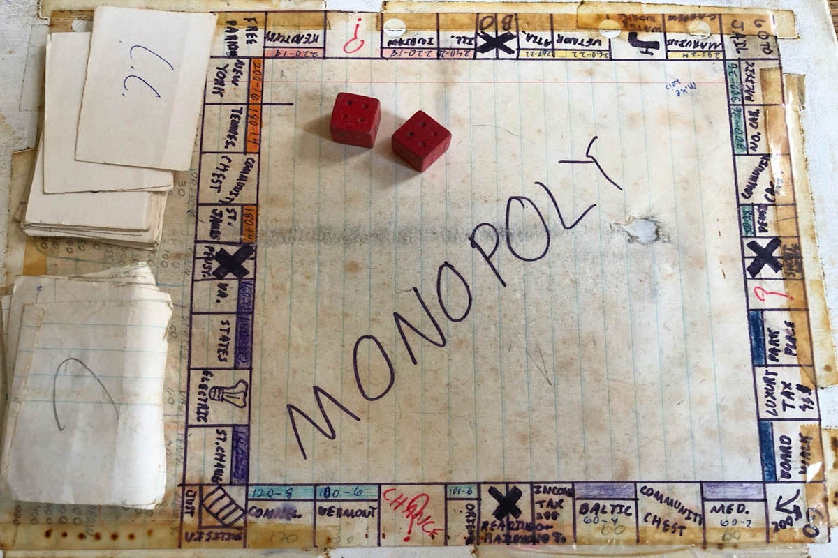 Handmade Monopoly board