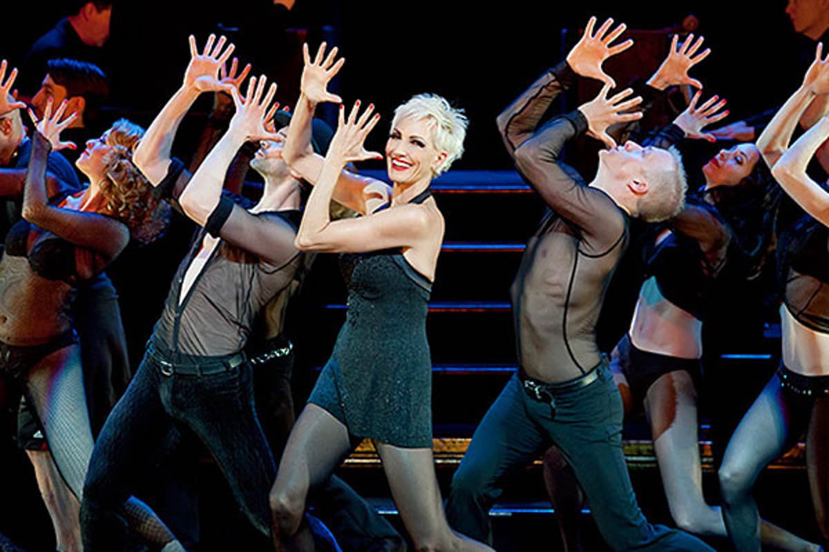 Dancers in the production of Chicago.