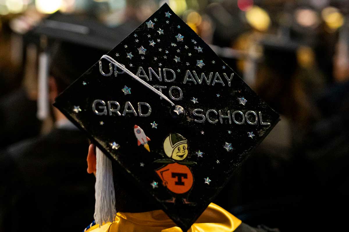 decorated graduation cap: Up and Away to Grad School with Citronaut