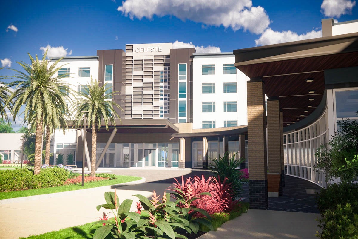 A rendering of The Celeste Hotel at the University of Central Florida