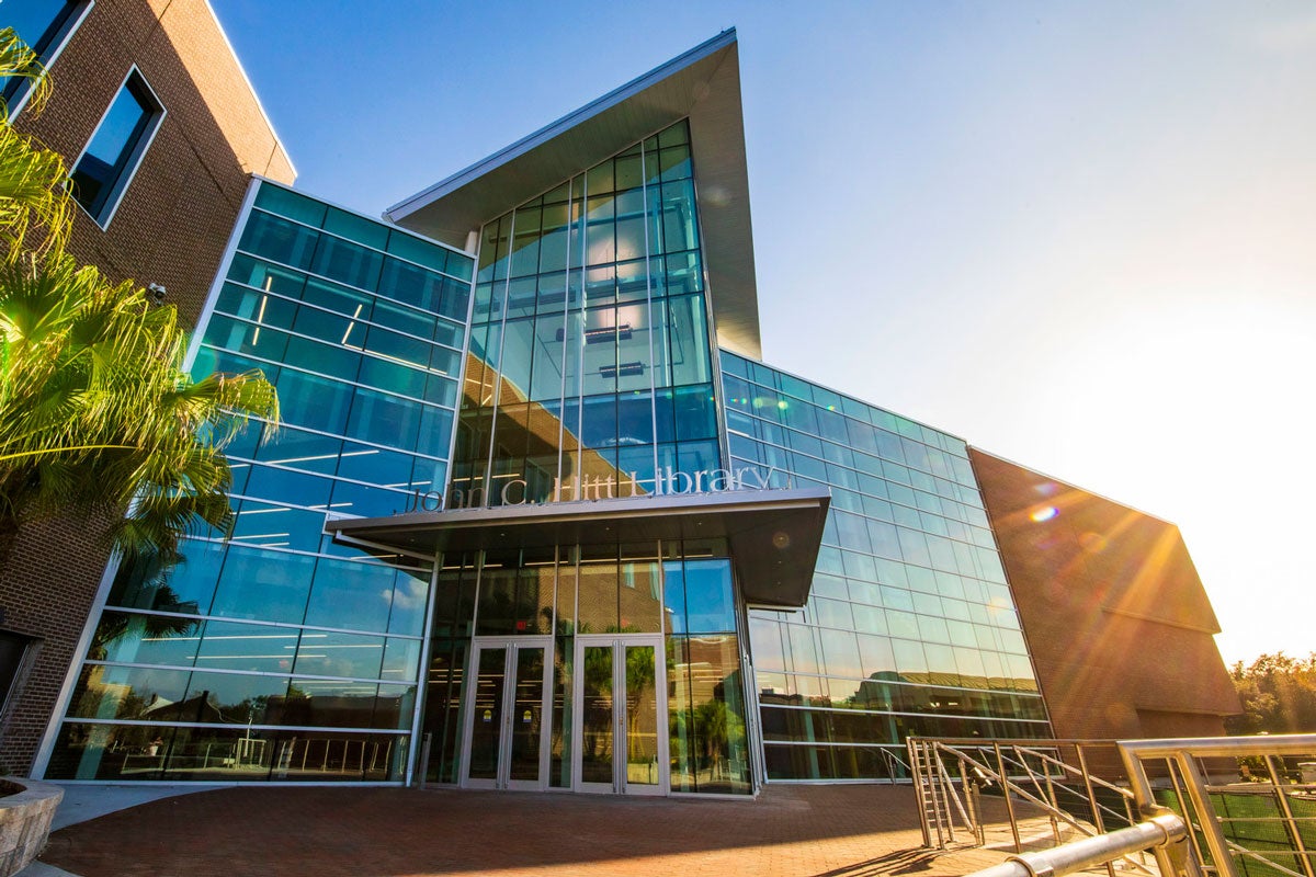 new front entrance of the library