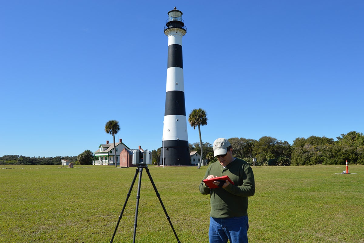 3D laser scanning the Cape Canaveral lighthouse