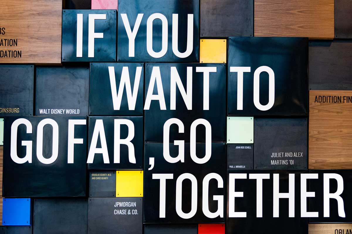 Sign: If you want to go far, go together