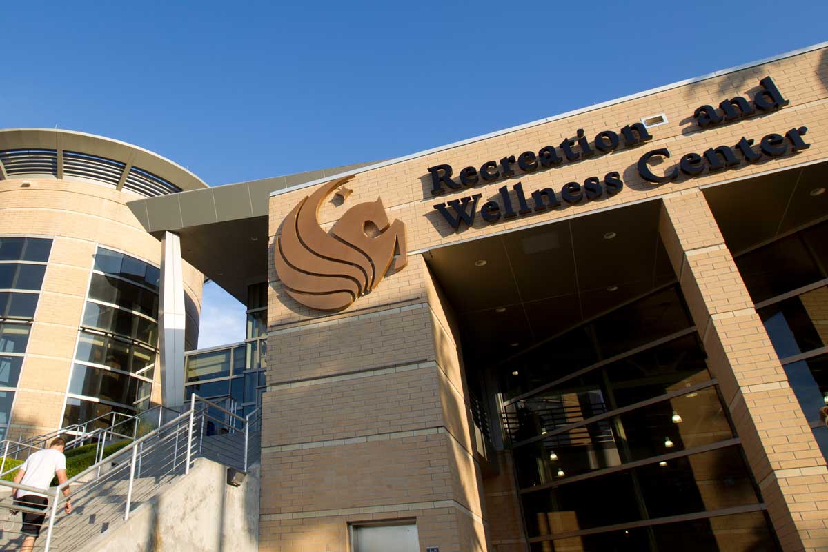 exterior of Recreation and Wellness Center building