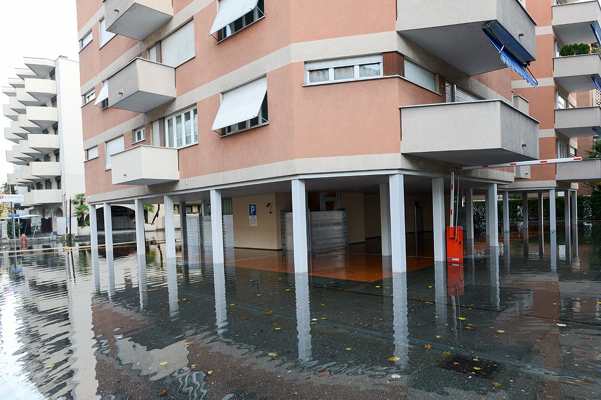 Nuisance flooding along a street