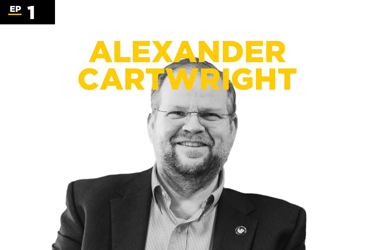 Black and white photo of UCF President Alexander Cartwright