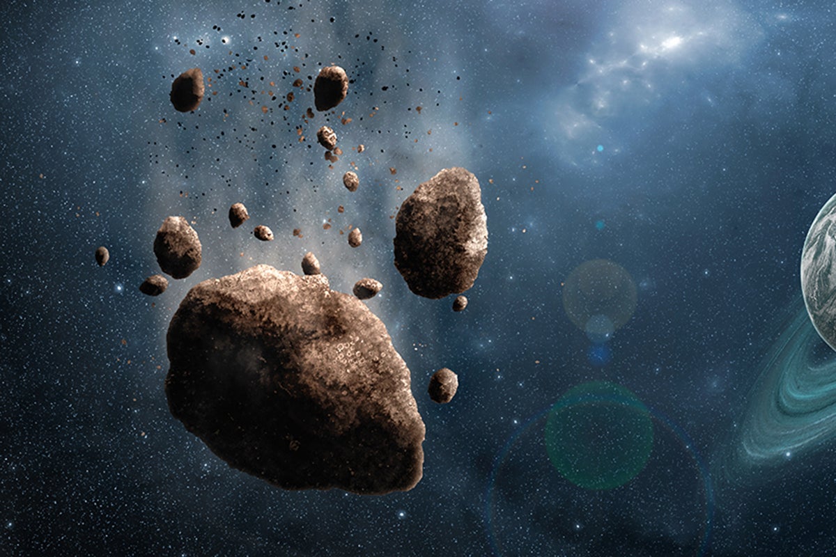 illustration of asteroids