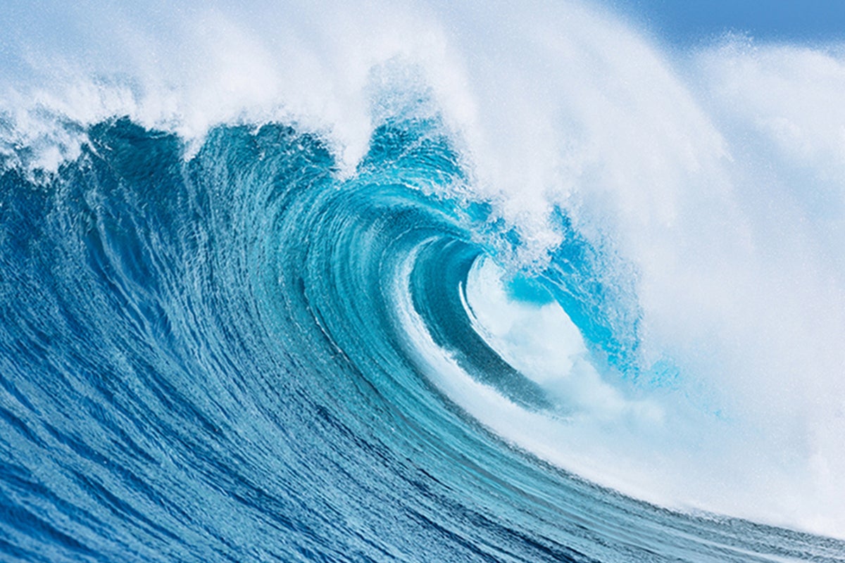 ocean wave in action