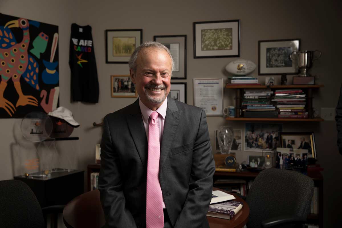 Richard Lapchick in his office