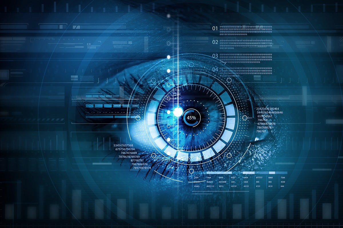 illustrative image of an eye with computer powers