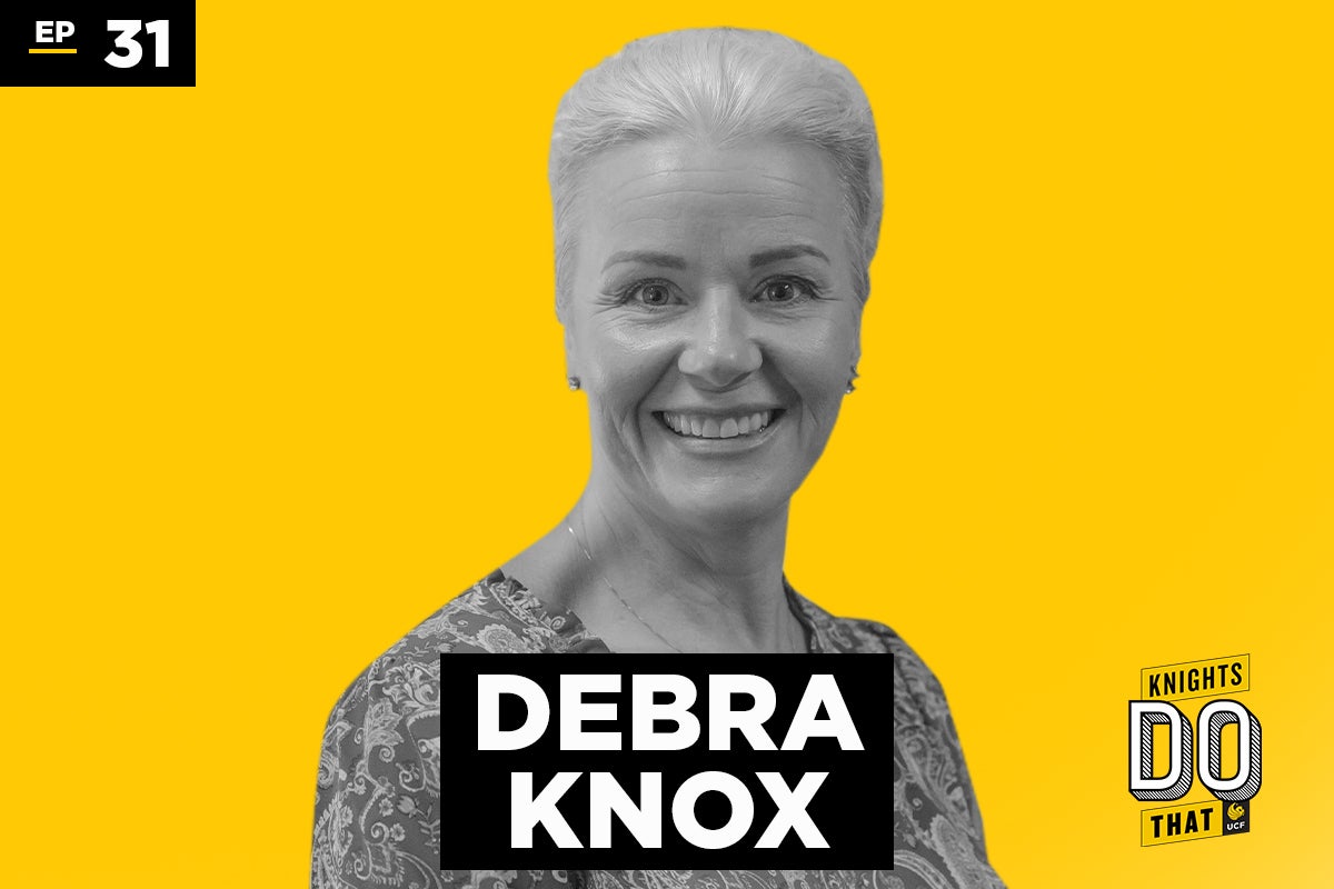 Ep. 31 | Black and white headshot of Debra Knox | Knights Do That