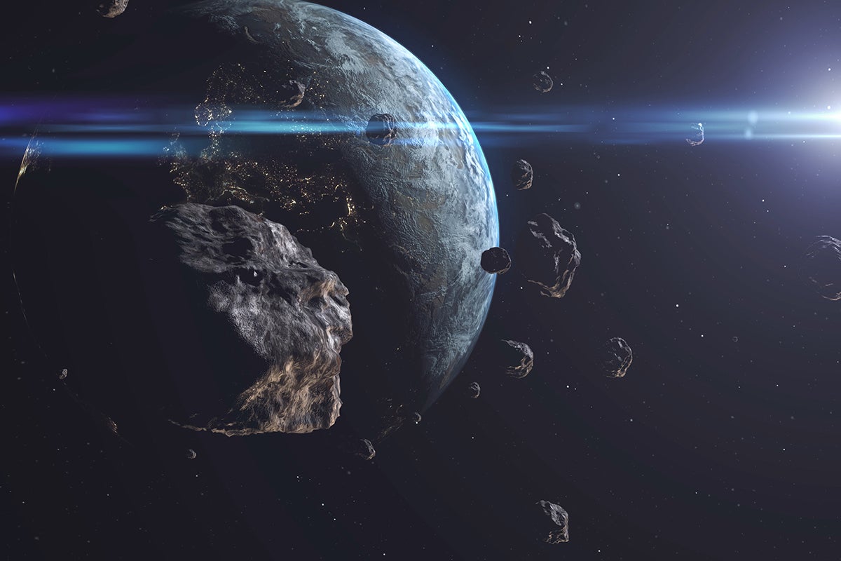 asteroids in space are shown