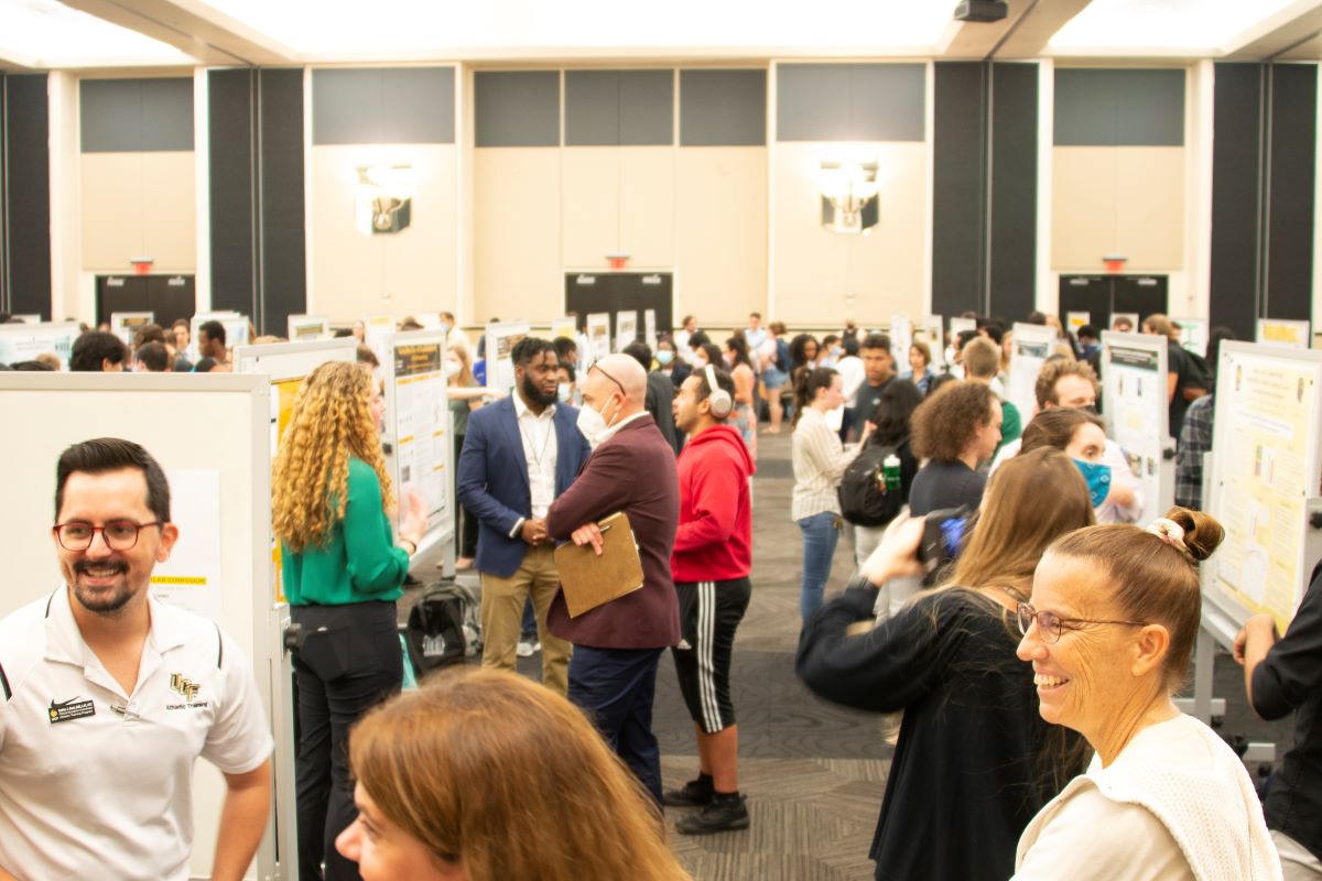 people presenting at the Student Scholar Symposium