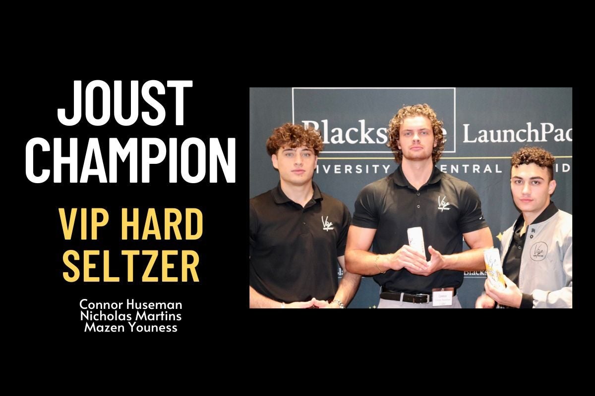 Joust Champion VIP Hard Seltzer Connor Huseman, Nicholas Martins, Mazen Youness