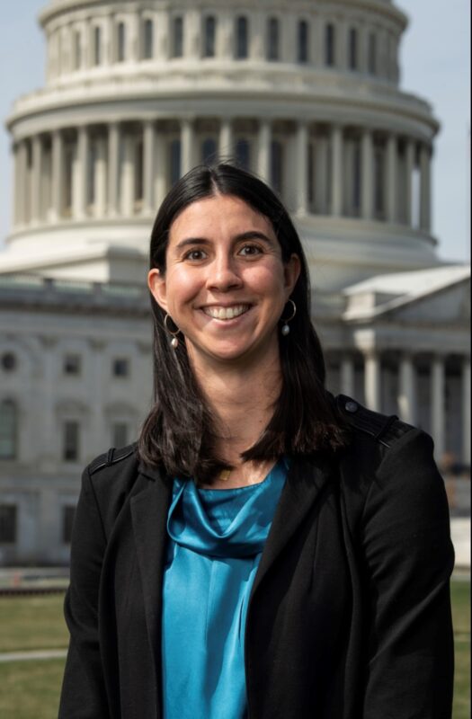 Lauren Gros in front of United States Capitol