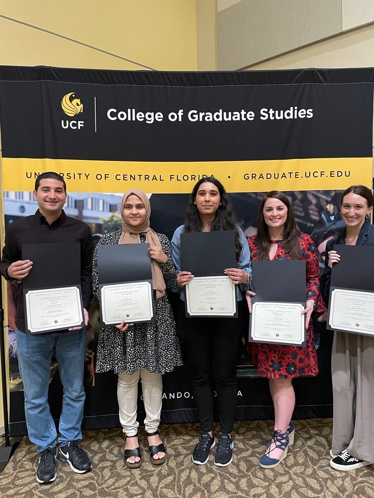 student winners of the Award for Excellence by a Graduate Student Researcher