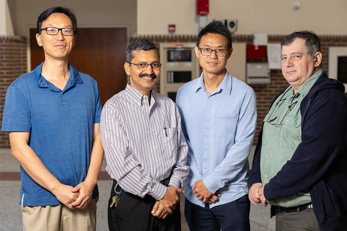 Mechanical and Aerospace Engineering Professor Yunjun Xu, Chemistry Professor Swadeshmukul Santra, Center for Research in Computer Vision Assistant Professor Chen Chen, and Computer Science Professor Ladislau Bölöni are leading a project to develop AI-driven technologies to improve agriculture.