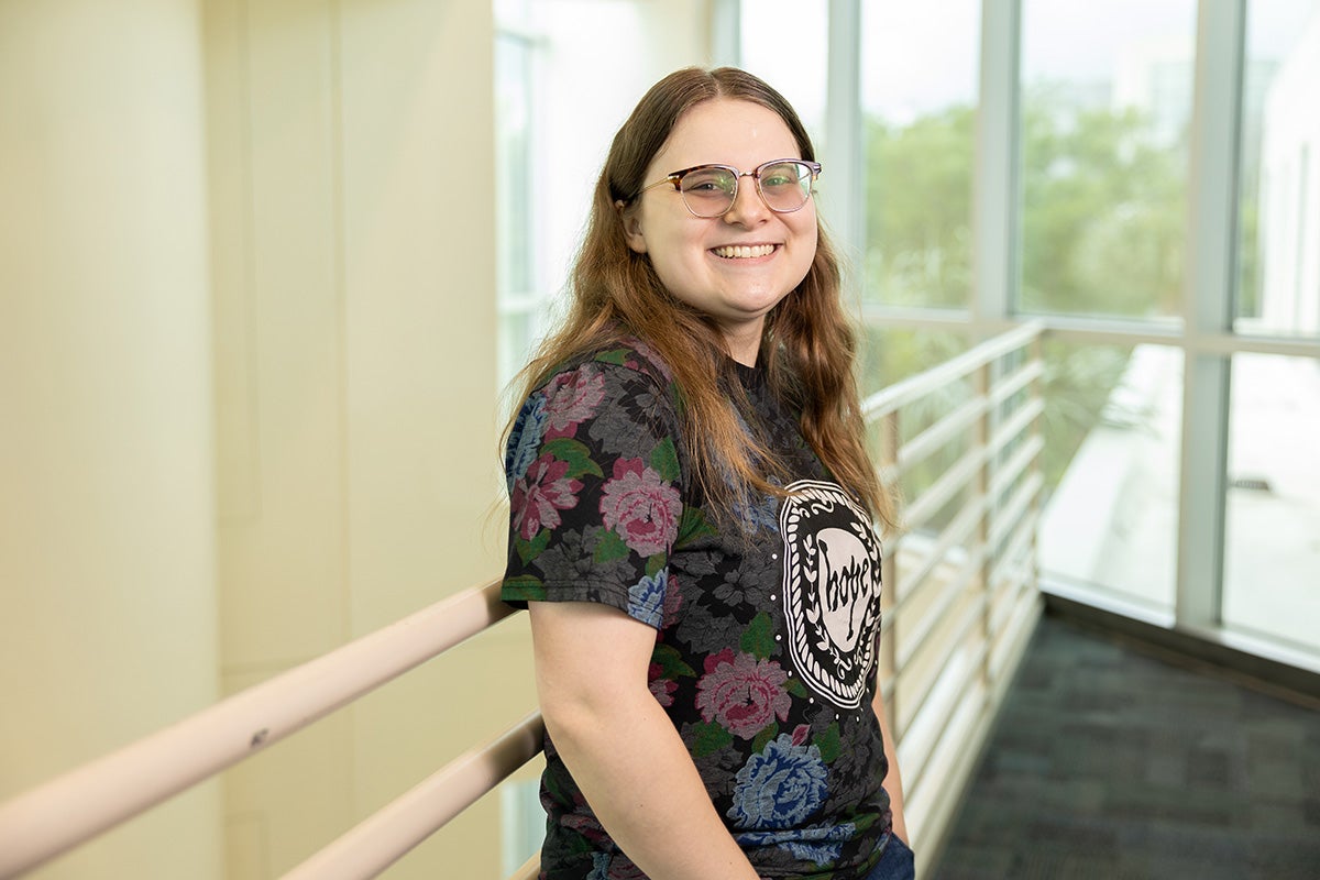 Brittany Harvison is a UCF physics doctoral student who is studying primitive asteroids to help better understand the creation of our solar system. (Photo by Antoine Hart)