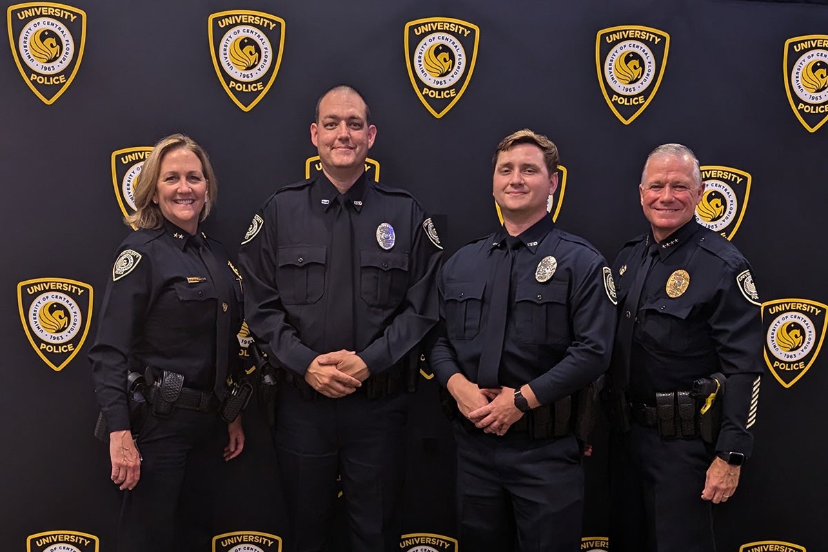 Newly sworn in UCFPD officers