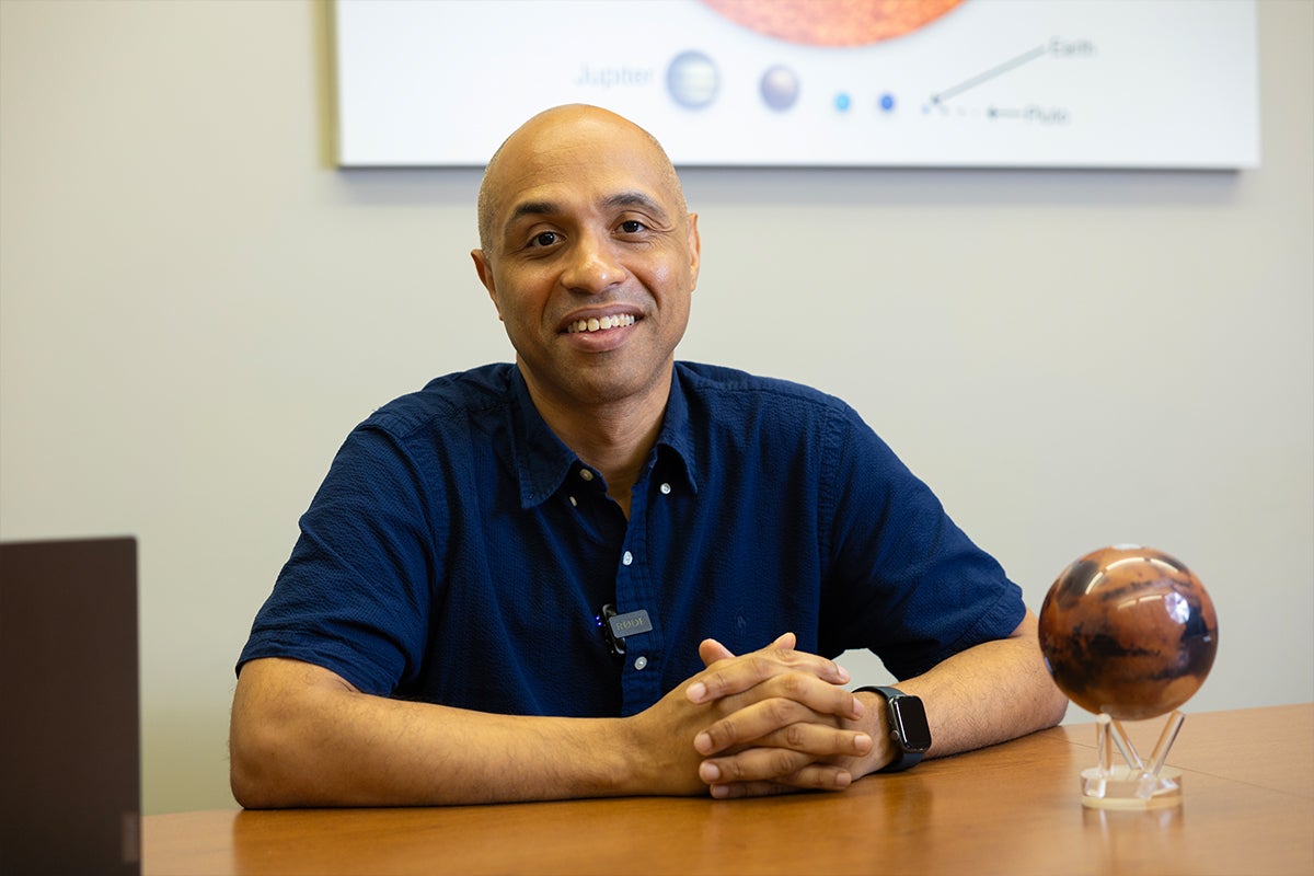 UCF physics researcher and planetary scientist Ramses Ramirez specializes in developing theoretical models to simulate the atmospheres of potentially habitable planets such as Mars.