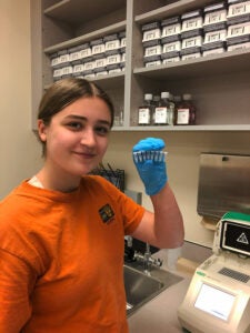 Liz Sharkey, who participated in UCF's Research Experience for Undergraduates program in 2022, was able to further her research into panther prions through the publication of the results.