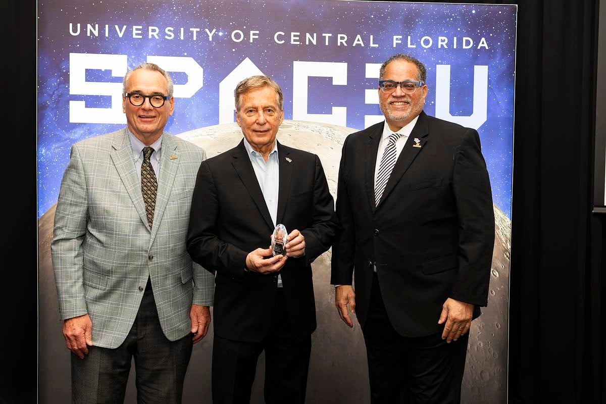 Edyth Bush Charitable Foundation President & CEO David Odahowski (left)Board of Directors Chairman Richard Walsh (center) and Board of Directors Member Brian Butler (right).