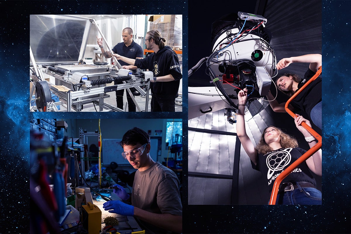 A collage of various space related research efforts at UCF
