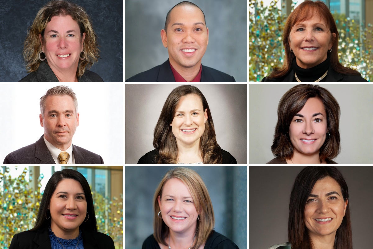 A 3x3 grid of nine headshots of UCF faculty members