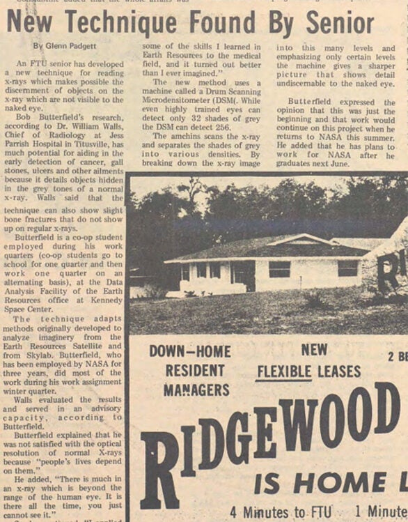 A newspaper clipping of Central Florida Future.