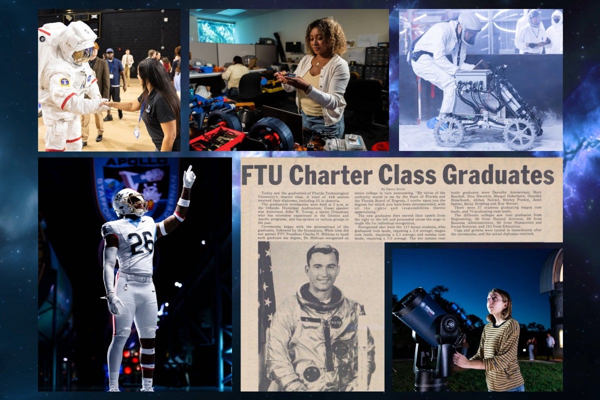 A college of old and new space images at UCF