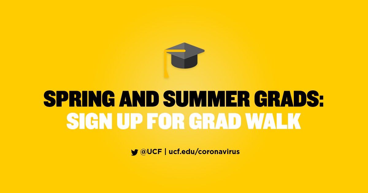 Spring and Summer Grads Sign Up for Grad Walk Coronavirus