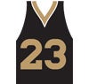 Basketball jersey with the number 23.