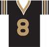 Football jersey with the number 8.