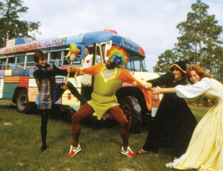 Omans’ script began in the 1970s with a touring bus of students. Omans’ script began in the 1970s with a touring bus of students.