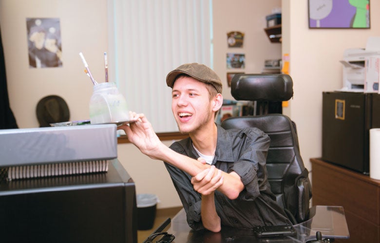 Ben Carpenter in his Neptune Residence Community Room