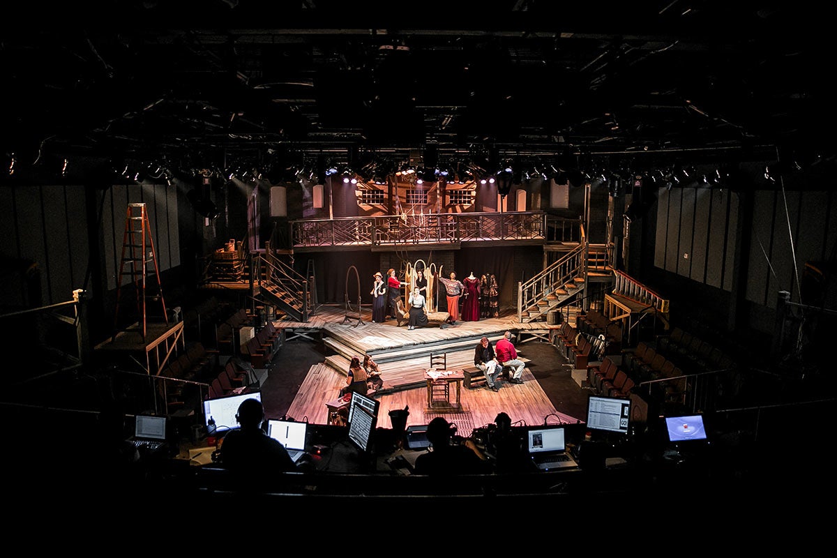 Image of dress rehearsal of the play Nickleby