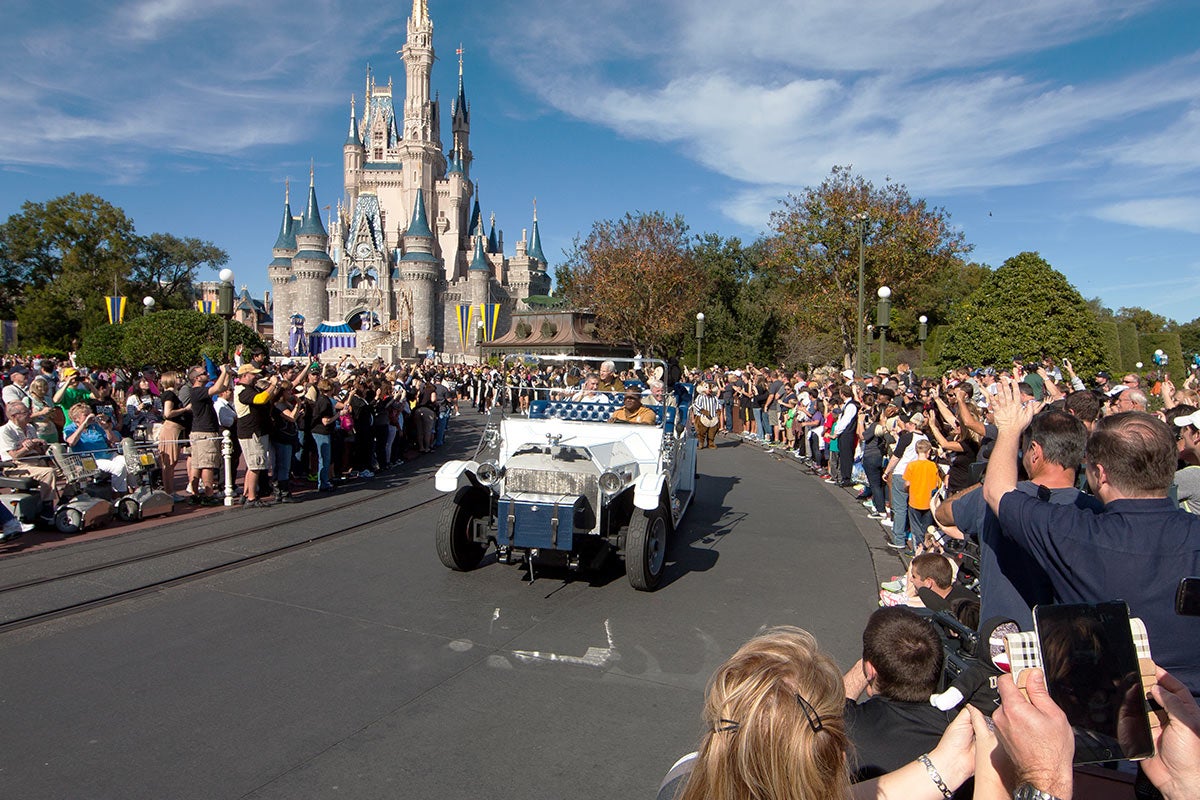 President Hitt, Coach O'Leary, Todd Stansbury at the Magic Kingdom