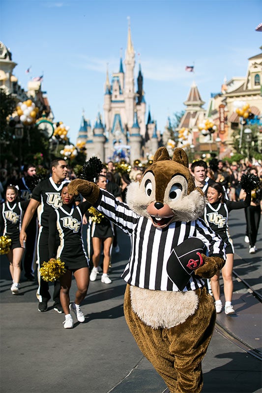 Chip in the parade at Magic Kingdom