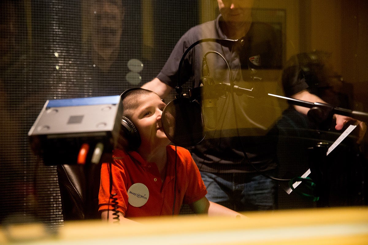 LJ recording his voice for his character