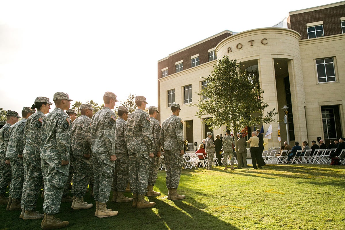 ROTC Students at the Classroom II Opening Ceremony