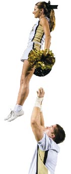 UCF cheerleaders performing UCF cheerleaders performing