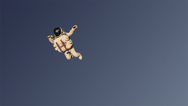 Alan Eustance in custom made space suit during record breaking jump Alan Eustance in custom made space suit during record breaking jump