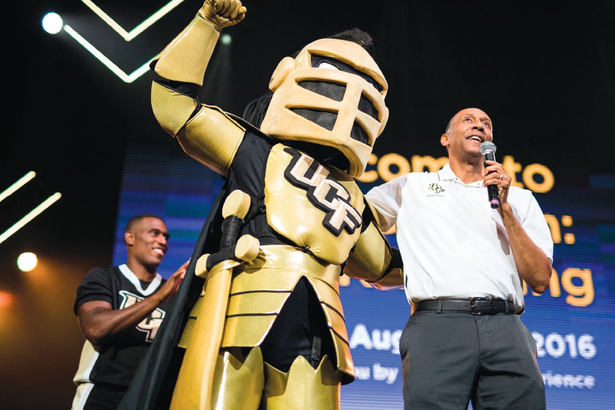 Knightro and Johnny Dawkins