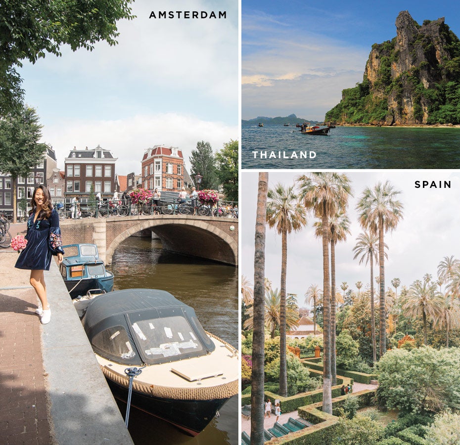 Kim's Postcards from Spain, Thailand, Amsterdam