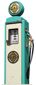 An illustration of an old gas pump