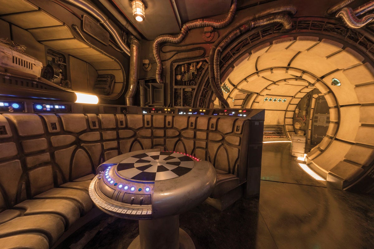 photo of the inside of the millenial falcon photo of the inside of the millenial falcon